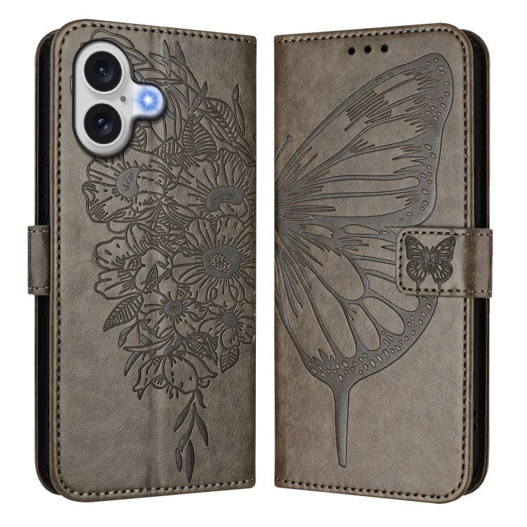 Embossed Butterfly Leather Phone Case, For iPhone 17 Pro Max, For iPhone 17 Pro, For iPhone 17