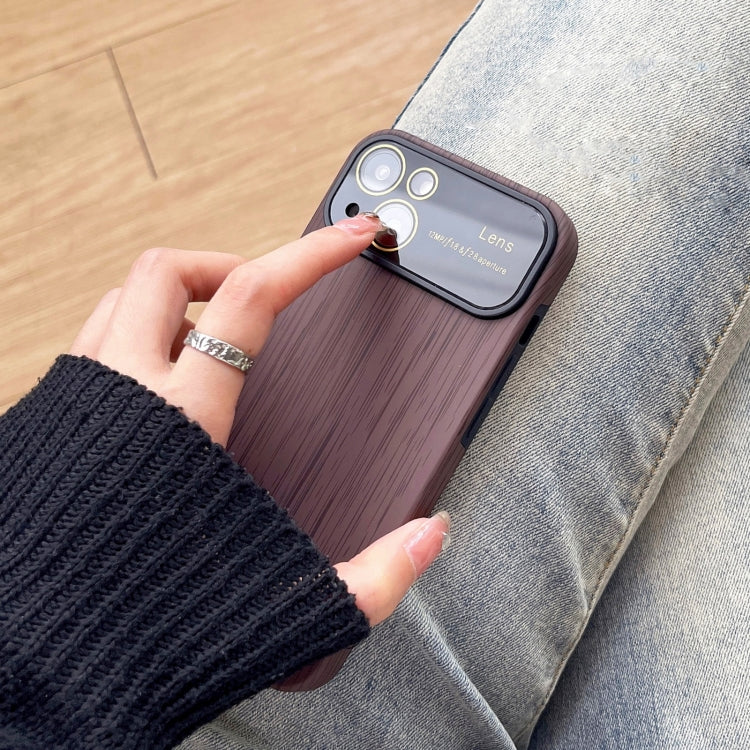 Wood Grain TPU Phone Case with Lens Film, For iPhone 14 Plus, For iPhone 14, For iPhone 14 Pro, For iPhone 14 Pro Max, For iPhone SE 2022 / 2020 / 8 / 7