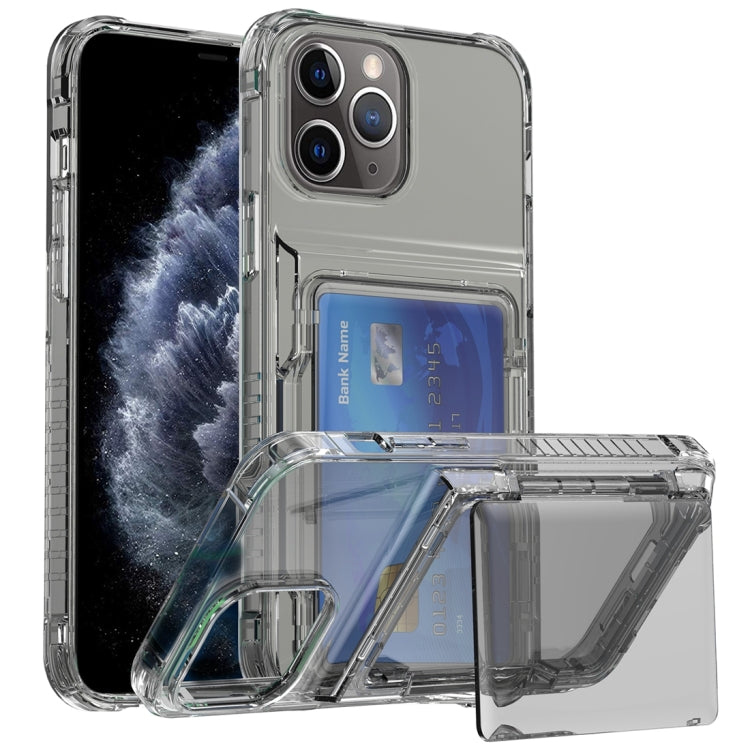 Crystal Clear Flip Card Slot Phone Case, For iPhone 13 Pro Max, For iPhone 13 Pro, For iPhone 13, For iPhone 12 / 12 Pro, For iPhone 12 Pro Max, For iPhone 11 Pro Max, For iPhone 11, For iPhone 11 Pro
