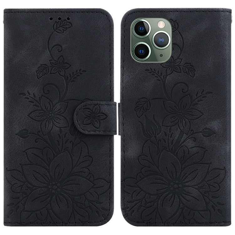 Lily Embossed Leather Phone Case, For iPhone 12 mini, For iPhone 11 Pro Max, For iPhone 11, For iPhone 11 Pro