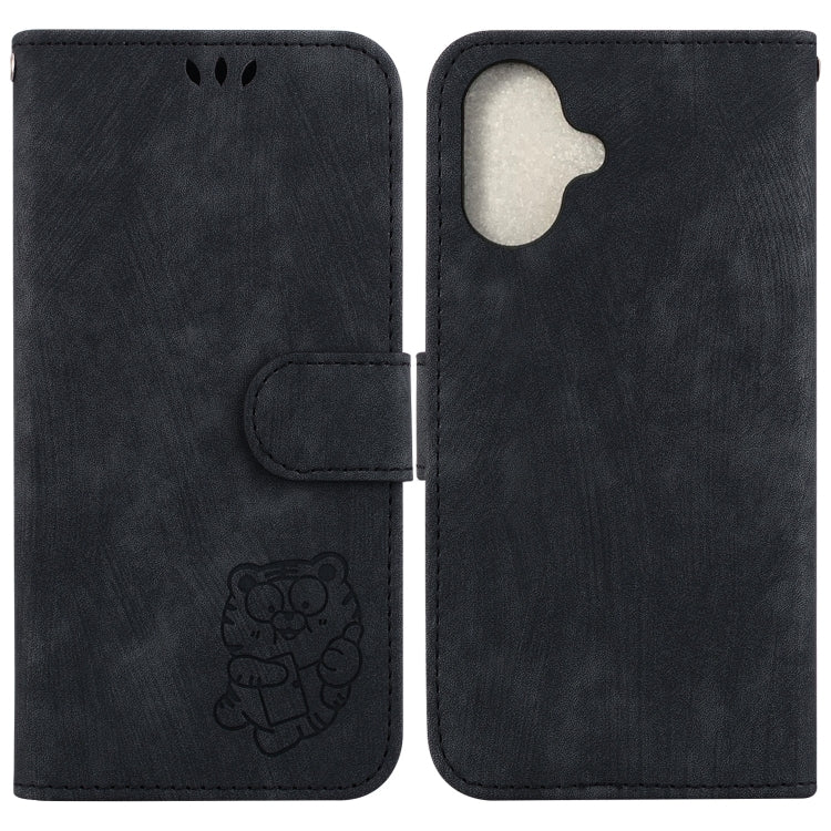 Little Tiger Embossed Leather Phone Case, For iPhone Air, For iPhone 16 Pro Max, For iPhone 16 Pro, For iPhone 16 Plus