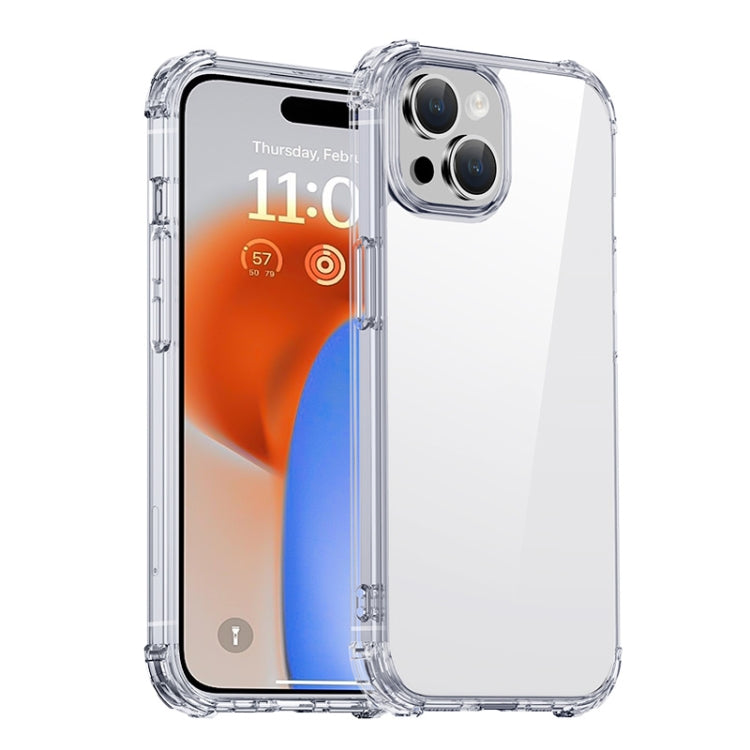 iPAKY Crystal Clear Series Shockproof PC + TPU Protective Phone Case, For iPhone 16e, For iPhone 16 Pro Max, For iPhone 16 Pro, For iPhone 16 Plus, For iPhone 16, For iPhone 15 Pro Max, For iPhone 15 Pro, For iPhone 15 Plus, For iPhone 15