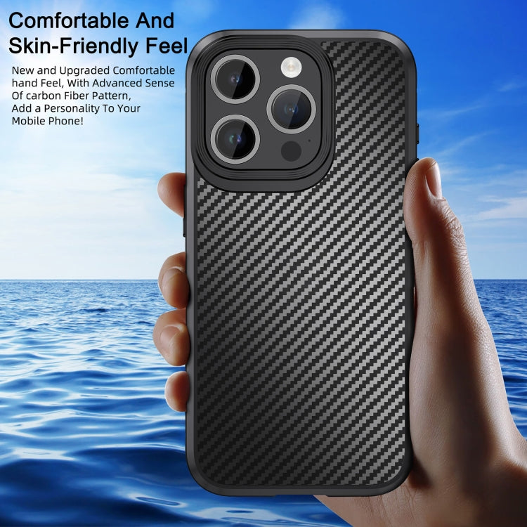iPAKY MG Series Carbon Fiber PC + TPU Protective Phone Case, For iPhone 15 Pro Max, For iPhone 15 Pro, For iPhone 15 Plus, For iPhone 15