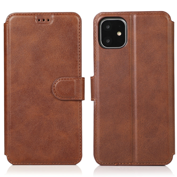 Calf Texture Magnetic Buckle Horizontal Flip Leather Case with Holder & Card Slots & Wallet & Photo Frame, For iPhone 12 / 12 Pro