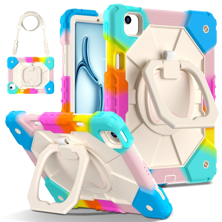 Contrast Color Robot Silicone Hybrid PC Tablet Case, For iPad Air 11 2025 / 2024, For iPad Air 13 2025 / 2024