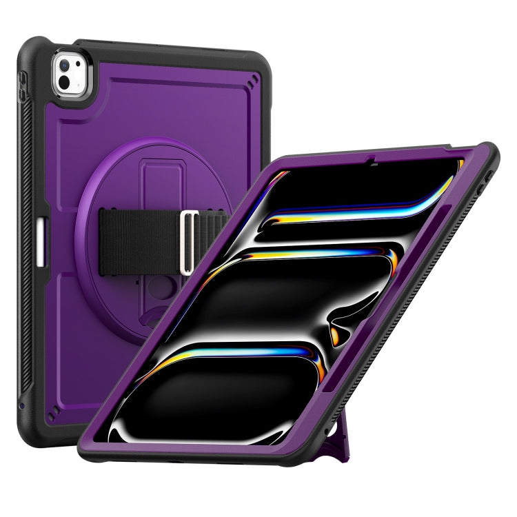 Honeycomb Hand Grip Turntable Stand Tablet Case, For iPad 10th Gen 10.9 2022, For iPad Air 11 2025 / 2024, For iPad Air 13 2025 / 2024