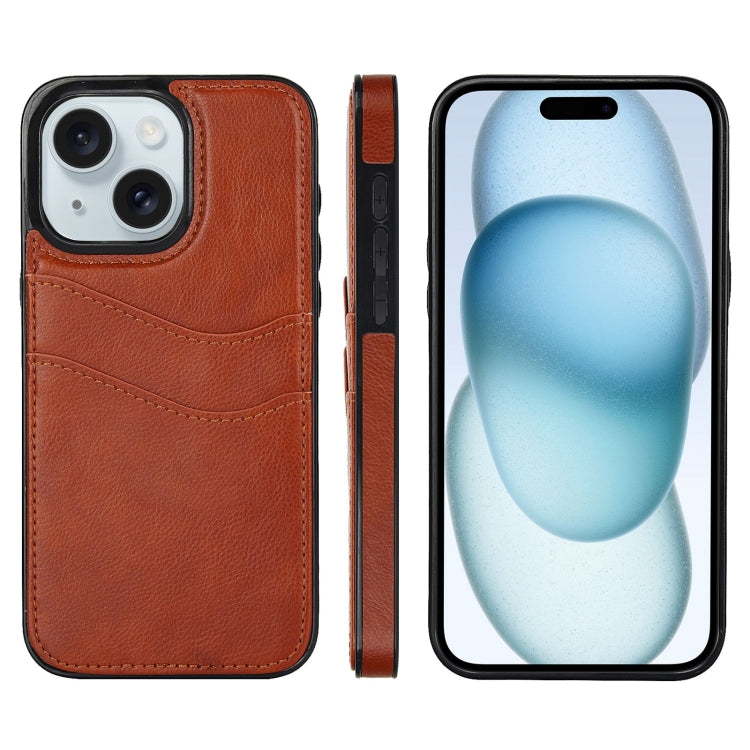 Litchi Leather Skin Card Slots Phone Case, For iPhone 16, For iPhone 15 Pro Max, For iPhone 15 Pro, For iPhone 15 Plus