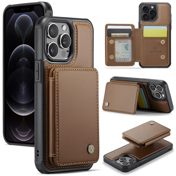 JEEHOOD J05 Business Magnetic Style RFID Leather Phone Case, For iPhone 12 / 12 Pro, For iPhone 12 Pro Max, For iPhone 11 Pro Max, For iPhone 11