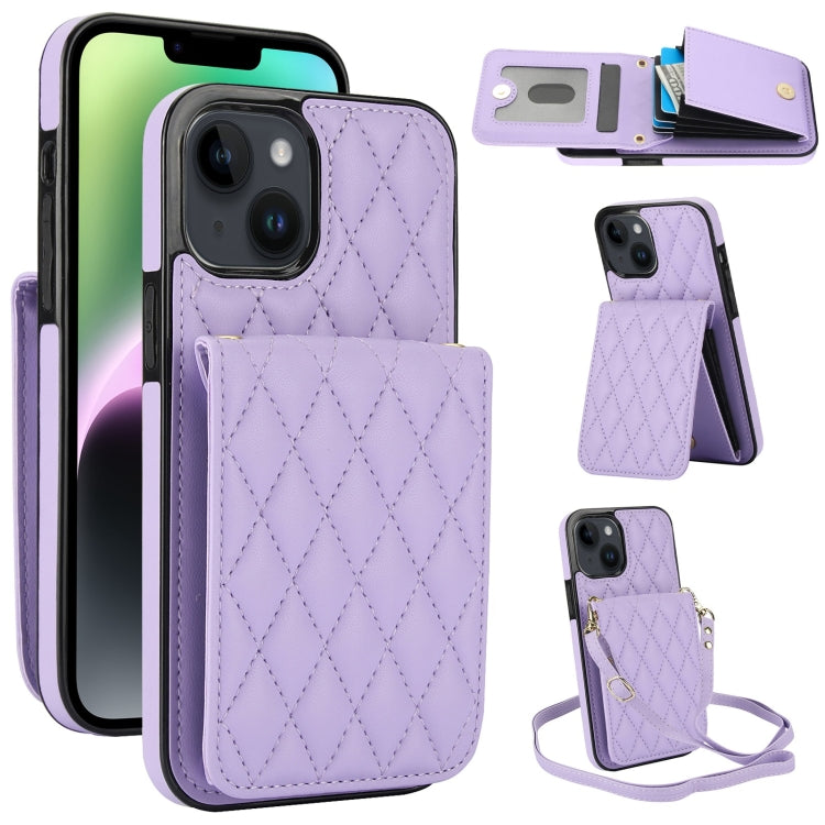 YM015 Crossbody Rhombic Card Bag RFID Phone Case, For iPhone 14 Pro Max, For iPhone 13 Pro Max, For iPhone 13 Pro, For iPhone 13