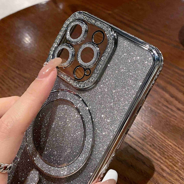 Diamond Gradient Glitter Plated MagSafe Phone Case, For iPhone 14 Plus, For iPhone 14, For iPhone 14 Pro, For iPhone 14 Pro Max