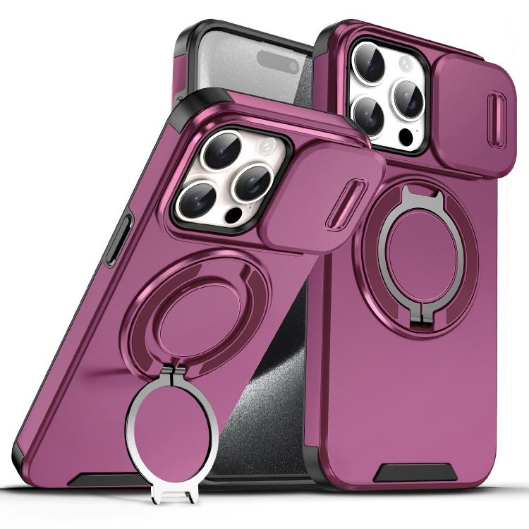 Sliding Camshield Ring Holder Phone Case, For iPhone 16, For iPhone 15 Pro Max, For iPhone 15 Pro, For iPhone 15 Plus