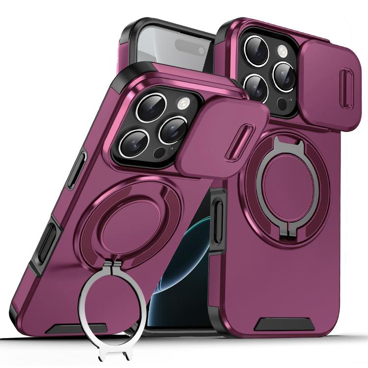 Sliding Camshield Ring Holder Phone Case, For iPhone 16e, For iPhone 16 Pro Max, For iPhone 16 Pro, For iPhone 16 Plus