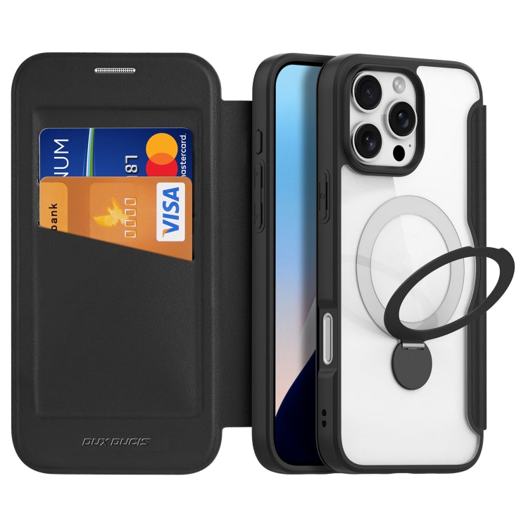 DUX DUCIS Skin X Pro Series MagSafe Ring Holder Leather Phone Case, For iPhone 17 Pro Max, For iPhone 17 Pro, For iPhone 17, For iPhone Air, iPhone 16e, For iPhone 16 Pro Max, For iPhone 16 Pro, For iPhone 16