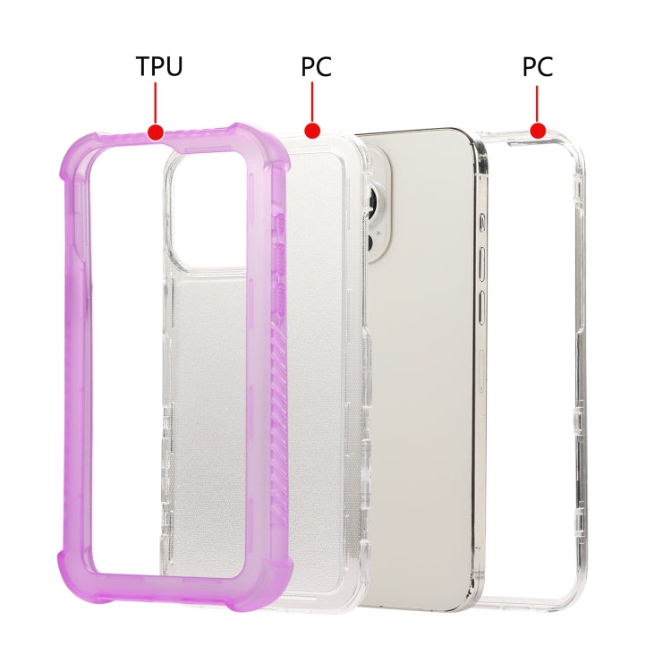 Transparent Matte TPU Hybrid PC 3-in-1 Phone Case, For iPhone 15 Pro Max, For iPhone 15 Pro, For iPhone 15 Plus, For iPhone 15