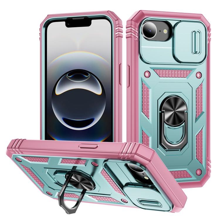 Sliding Camshield TPU + PC Phone Case with Holder, For iPhone 17e / 16e, For iPhone 17 Pro Max, For iPhone 17 Pro