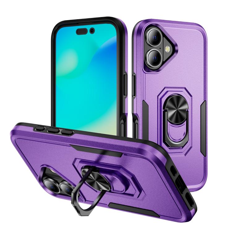 Pioneer Armor Heavy Duty PC + TPU Phone Case with Holder, For iPhone 17 Pro, For iPhone 17