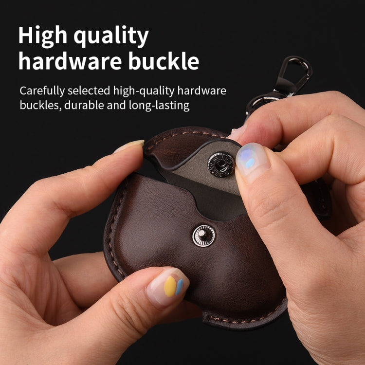 Business Leather Earphone Protective Case with Hook, For AirPods Pro 3, For AirPods 4