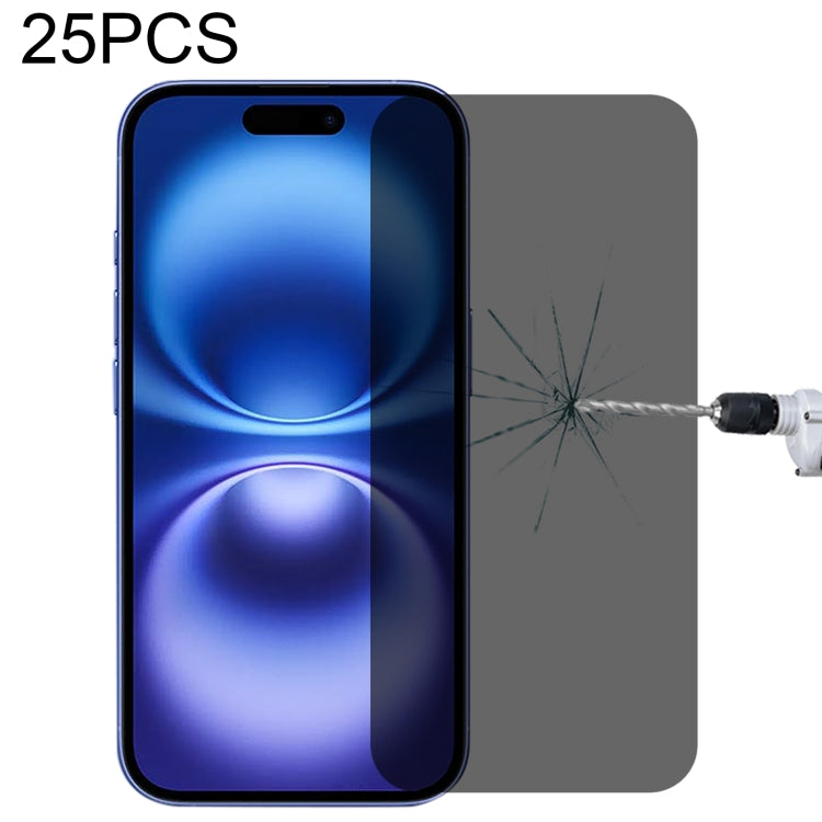 25pcs High Transparency Full Cover Anti-spy Tempered Glass Film, For iPhone 17 Pro Max, For iPhone 17 Pro, For iPhone 17, For iPhone Air, For iPhone 16 Pro Max, For iPhone 16 Pro, For iPhone 16 Plus, For iPhone 16