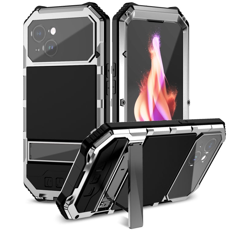 R-JUST Life Waterproof Dustproof Shockproof Holder Phone Case, For iPhone 16 Plus, For iPhone 15 Pro Max, For iPhone 15 Plus
