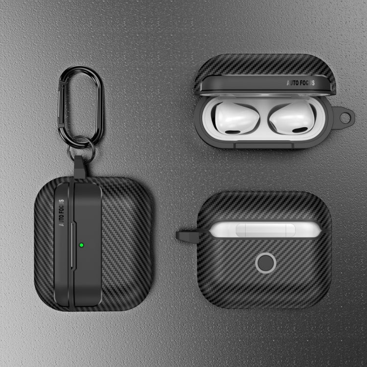 Carbon Fiber Texture Bluetooth Earphone Protective Case, For AirPods 4