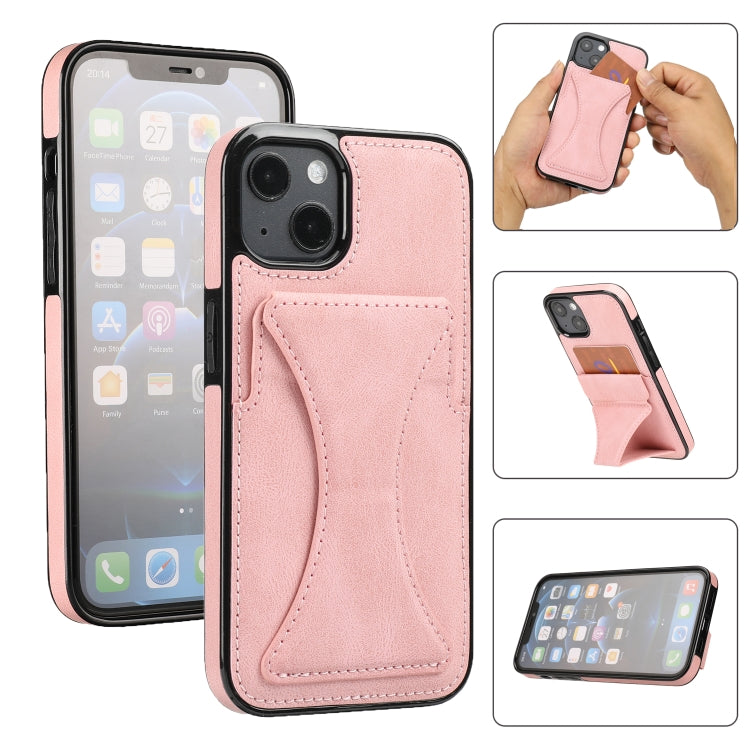 Ultra-thin Shockproof Phone Protective Case with Holder, For iPhone 15 Pro Max, For iPhone 15 Plus / 14 Plus, For iPhone 15