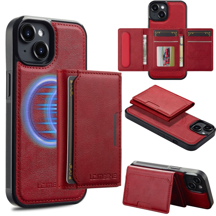 LC.IMEEKE L5 Series Detachable RFID Card Bag Magsafe Phone Case, For iPhone 16, For iPhone 15 Pro Max, For iPhone 15 Pro, For iPhone 15 Plus / 14 Plus