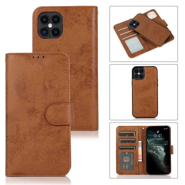 KLT888-2 Retro 2 in 1 Detachable Magnetic Horizontal Flip TPU + PU Leather Case with Holder & Card Slots & Photo Frame & Wallet, For iPhone XR, For iPhone XS Max, For iPhone 12 mini, For iPhone 12 / 12 Pro