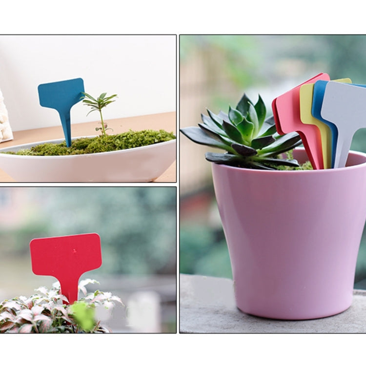 100PCS Floral Label Gardening Label T - type Label Insert Label Potted Label,Random Color Delivery, Plant Label 4