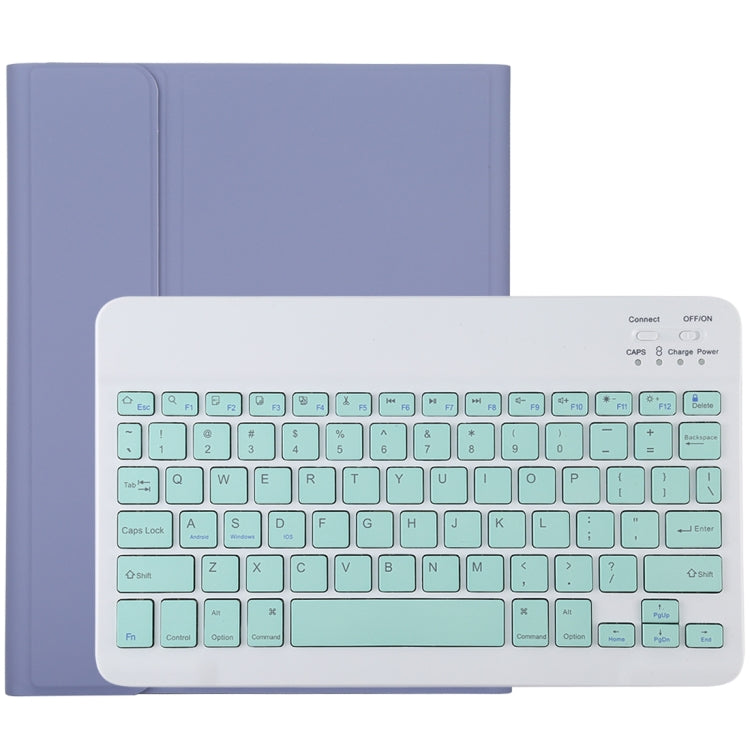 TG11B Detachable Bluetooth Green Keyboard + Microfiber Leather Tablet Case for iPad Pro 11 inch (2020), with Pen Slot & Holder, Green Keyboard