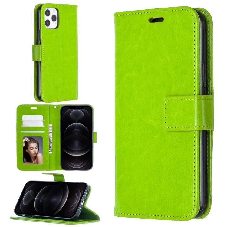 For iPhone 12 Pro / 12 Max Crazy Horse Texture Horizontal Flip Leather Case with Holder & Card Slots & Wallet & Photo Frame, For iPhone 12 / 12 Pro