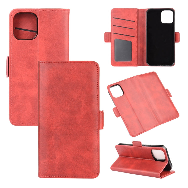 For iPhone 12 Dual-side Magnetic Buckle Horizontal Flip Leather Case with Holder & Card Slots & Wallet, For iPhone 12 mini