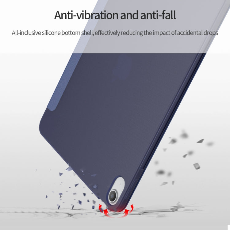 For iPad Air 2024 / Air 2022 10.9 Multi-folding Matte Surface Leather Smart Tablet Case