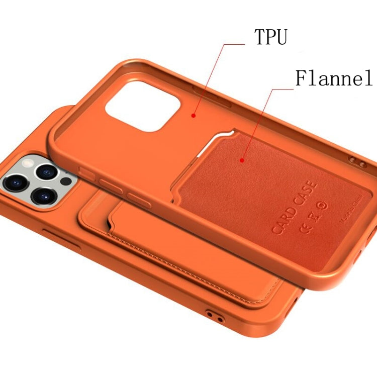 TPU + Flannel Lining Shockproof Case with Card Slots, For iPhone 12, For iPhone 12 Mini