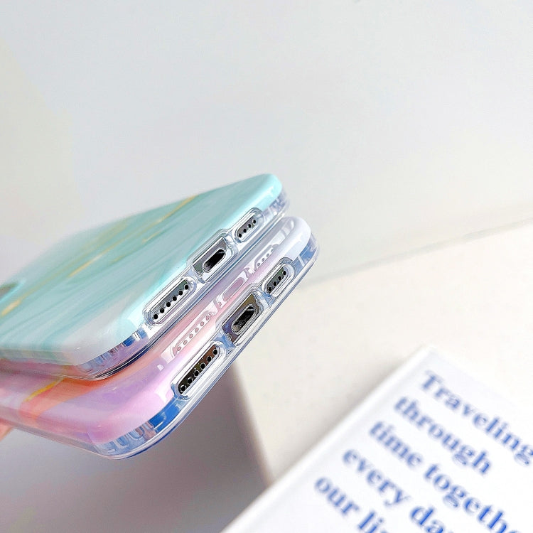 Thickened TPU Glazed Marble Mobile Phone Case, For iPhone 12 Pro Max, For iPhone 12 / 12 Pro, For iPhone 12 mini, For iPhone 11 Pro Max