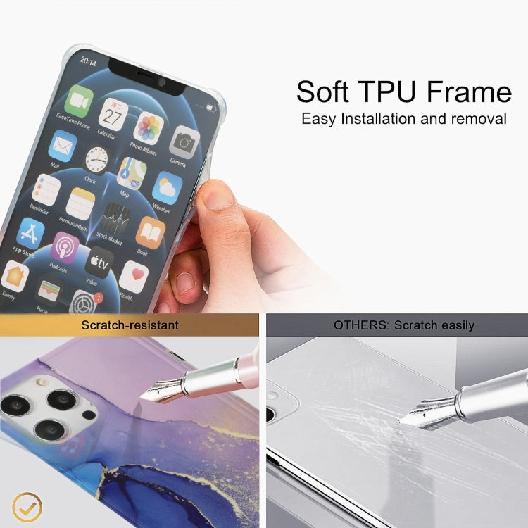 Four Corners Shocproof Flow Gold Marble IMD Back Cover Case, For iPhone 13 Pro Max, For iPhone 13 Pro, For iPhone 13, For iPhone 13 mini