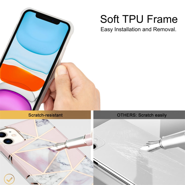 Electroplating Matching Marble IMD Four-Corner TPU Shockproof Case, For iPhone 13 Pro Max, For iPhone 13 Pro, For iPhone 13, For iPhone 13 mini