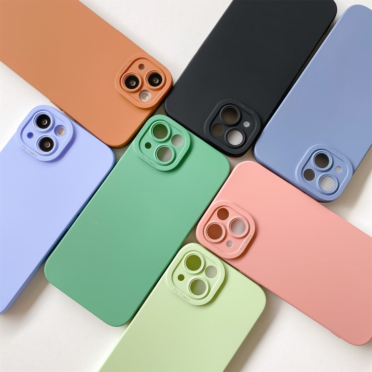 Straight-Edge Solid Color Liquid Silicone Shockproof Full Coverage Protective Case, For iPhone 13, For iPhone 13 Pro, For iPhone 13 Pro Max