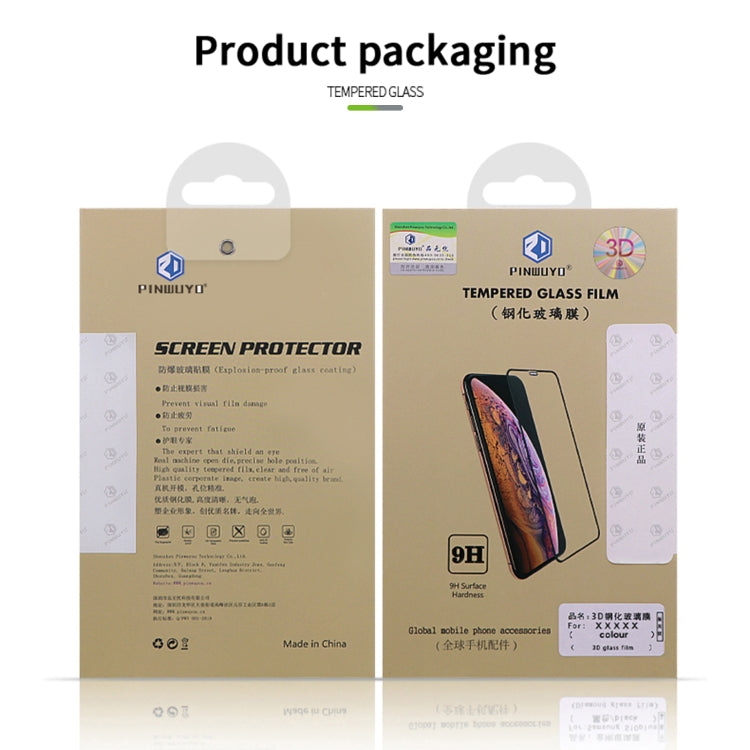 PINWUYO 9H 3D Curved Full Explosion-proof Tempered Glass Film, For iPhone 14, For iPhone 14 Plus, For iPhone 14 Pro, For iPhone 14 Pro Max