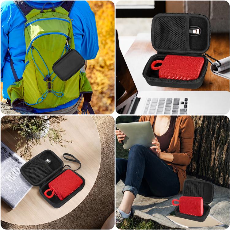 For JBL GO3 Speaker Outdoor Travel EVA Hard Shell Protective Bag Portable Storage Box, Hand Strap