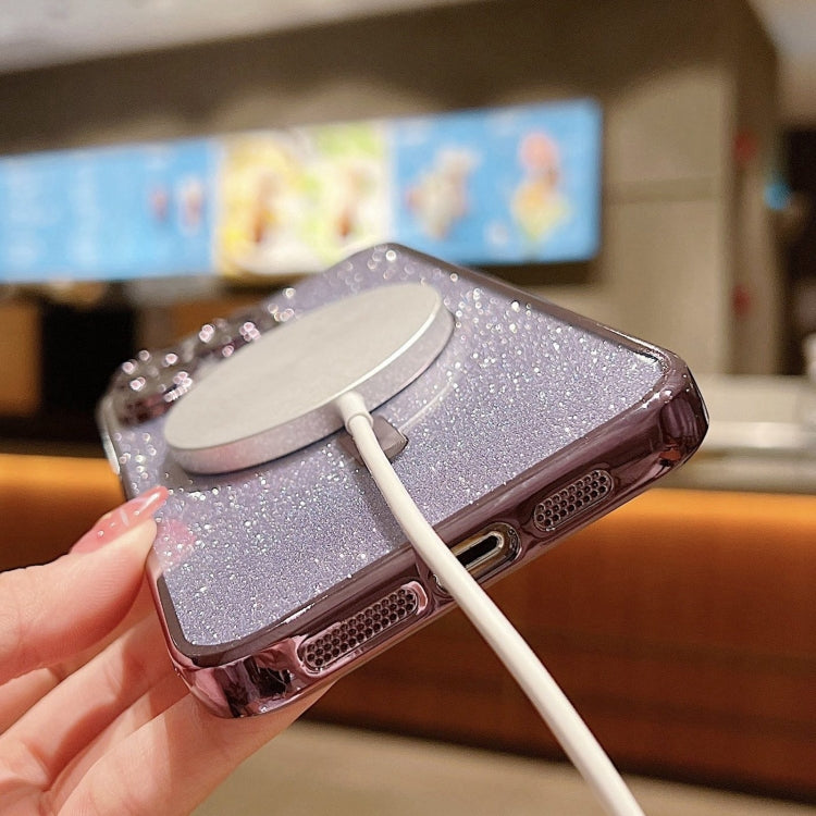 Glitter Electroplating MagSafe TPU Phone Case, For iPhone 16 Pro Max, For iPhone 16 Pro, For iPhone 16 Plus