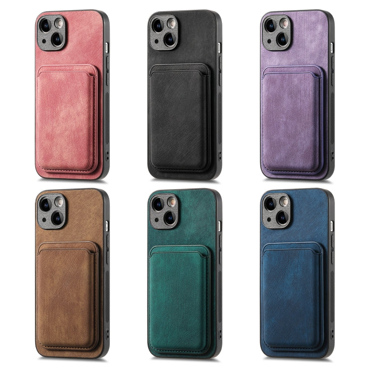 Retro Leather Card Bag Magnetic Phone Case, For iPhone 13 Pro Max, For iPhone 13 Pro, For iPhone 13, For iPhone 12