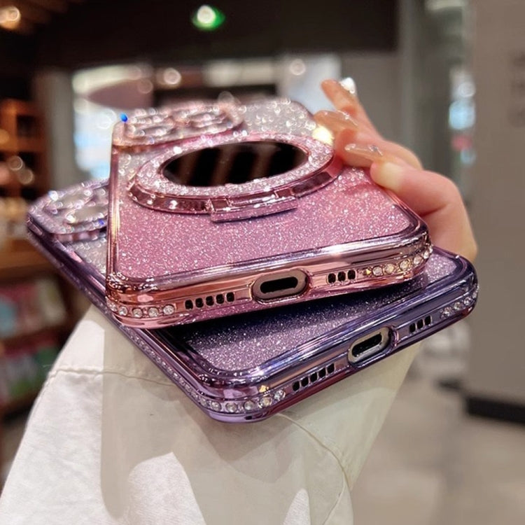 Rhinestone Mirror Glitter MagSafe TPU Phone Case, For iPhone 16e, For iPhone 16 Pro Max, For iPhone 16 Pro, For iPhone 16 Plus