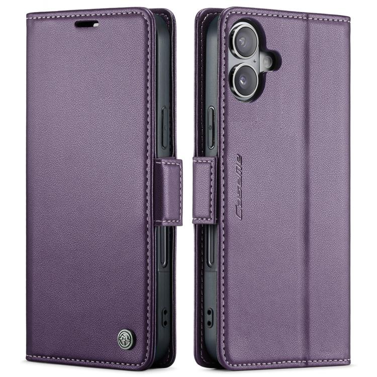 CaseMe 023 Butterfly Buckle Litchi Texture RFID Anti-theft Leather Phone Case, For iPhone 17e / 16e, For iPhone 17 Pro Max, For iPhone 17 Pro, For iPhone 17