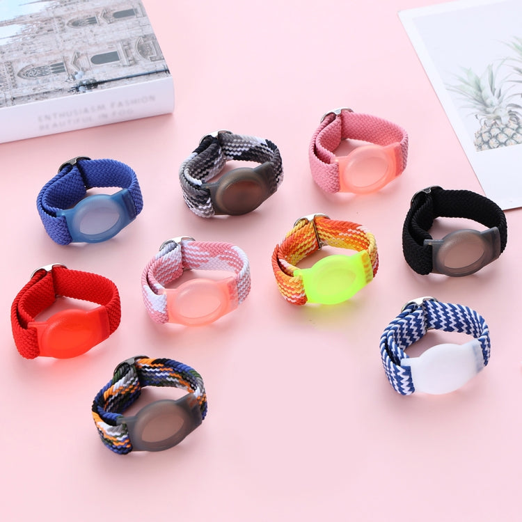 Wristband Protective Case Anti Scratch Bracelet Adjustable Strap For AirTag Tracker, Blue White, Pink White, Pink, Black, Red, Blue, Cowboy, Colorful Orange, Colorful Black