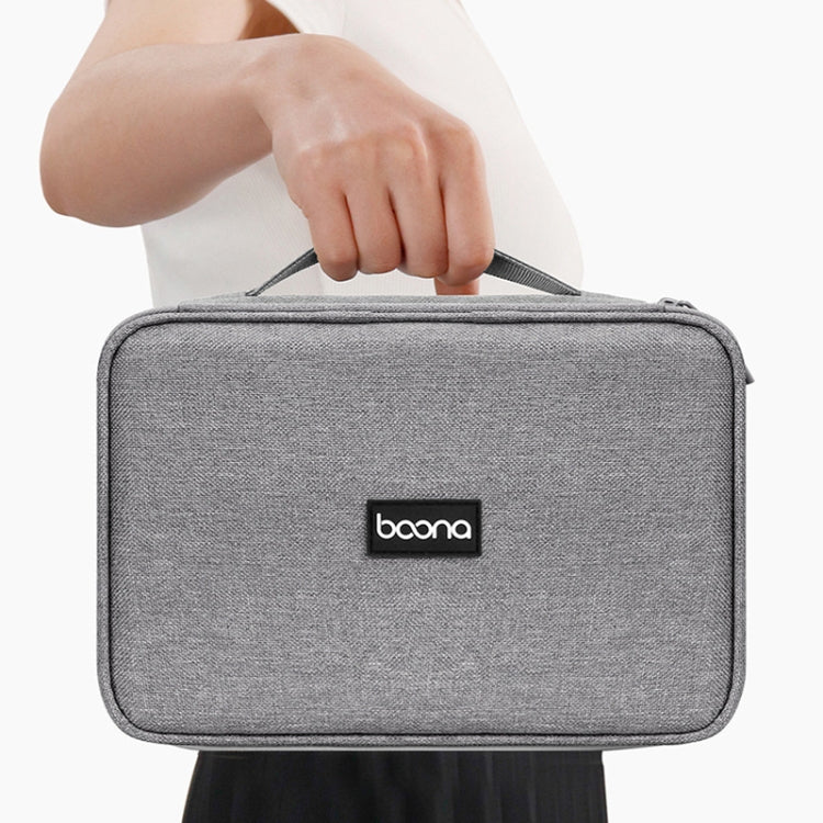 Baona Multifunctional Earphone Data Cable Digital Storage Bag, Spec:, Single-layer (Gray), Single-layer (Black), 2-layer (Gray), 2-layer (Black), Single-Layer Box (Gray), Single-Layer Box (Black), 2-layer Box (Gray), 2-layer Box (Black), XL (Gray)...