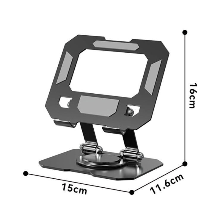 Metal Cooling Tablet Stand Rotatable Adjustable Base Support, JS-258 Silver, JS-258 Black