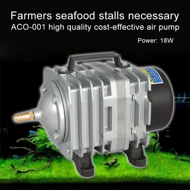 ACO-001 18W 38L/Min Electromagnetic Air Pump Compressor Seafood Fish Tank Increase Oxygen Air Flow Spliter US Plug