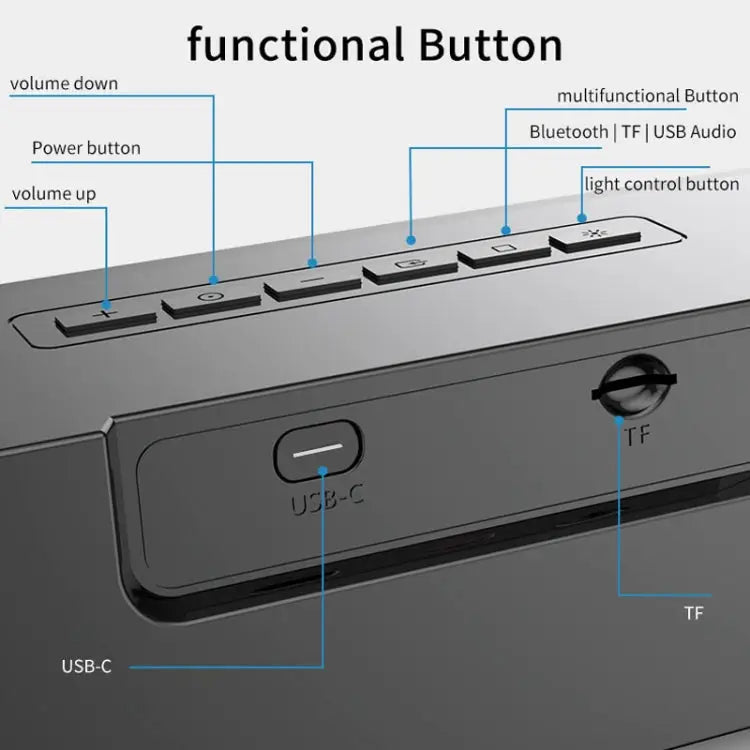 AEC BT601 RGB Light HiFi Soundbar Bluetooth Speaker Home Theater BT601 - BT601