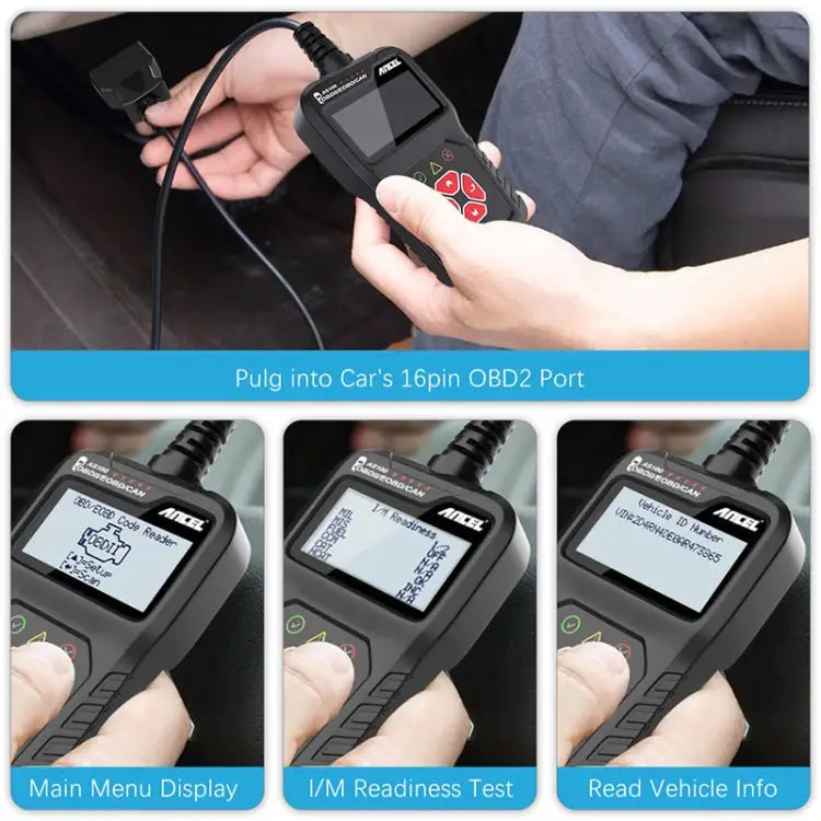 Ancel AS100 Car Fault Detector OBDII Engine Fault Light Clear AS100 - AS100