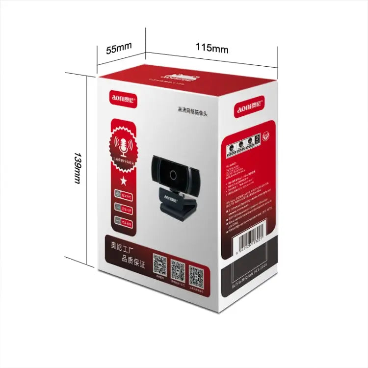 Aoni A20 FHD 1080P IPTV WebCam Teleconference Teaching Live Broadcast Computer Camera with Microphone A20 - A20